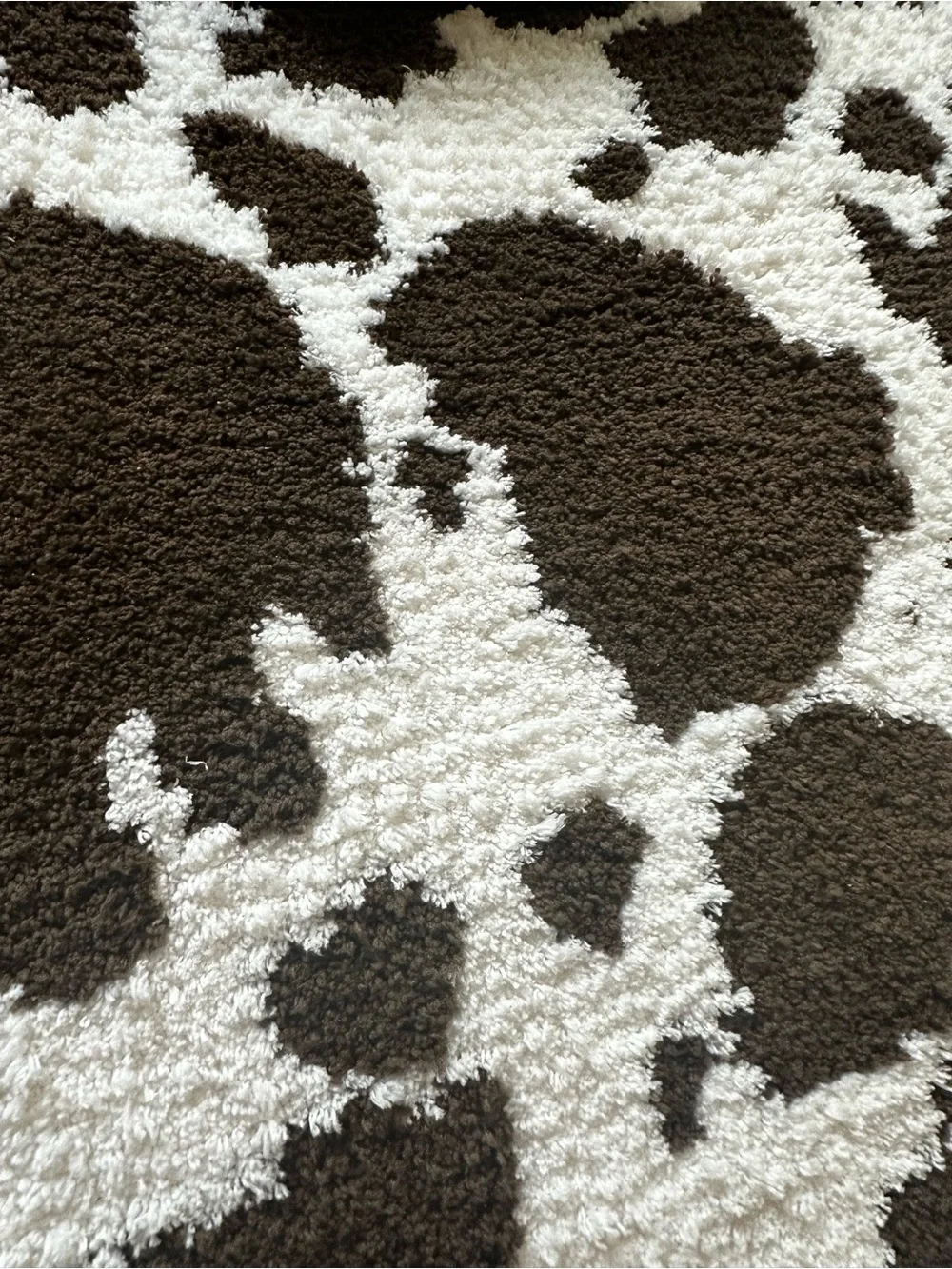 21” x 34” Bath Rug - Rachel Zoe Brown and White Cow Spot Print NWT